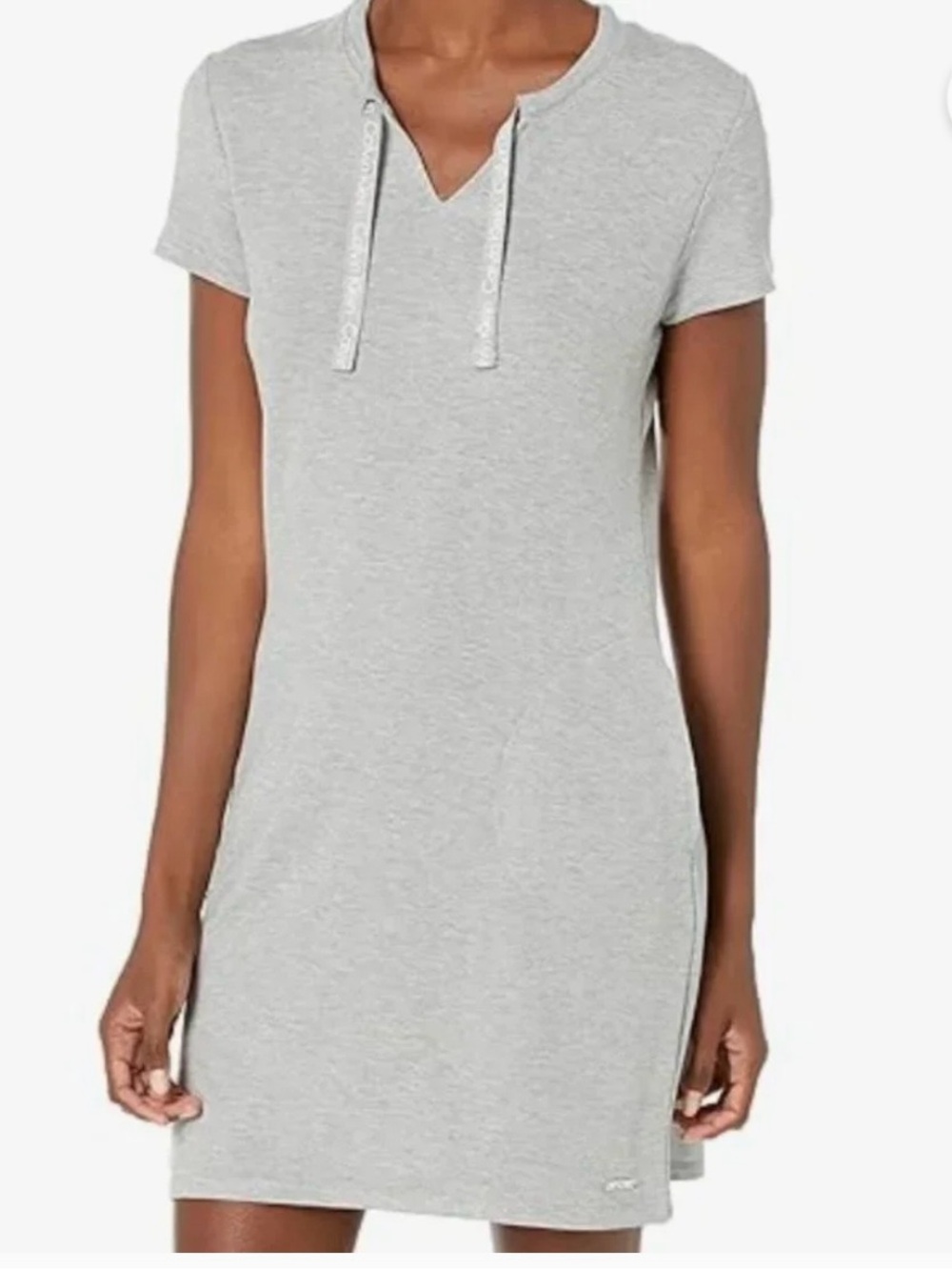 GUC Calvin Klein Light Taupe Short Sleeve Keyhole Dress Plus 2X